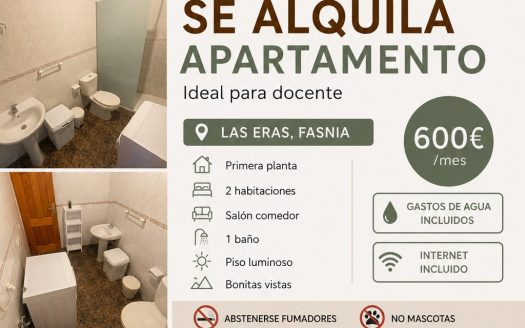 Apto en Las Eras, Fasnia, Tenerife.
